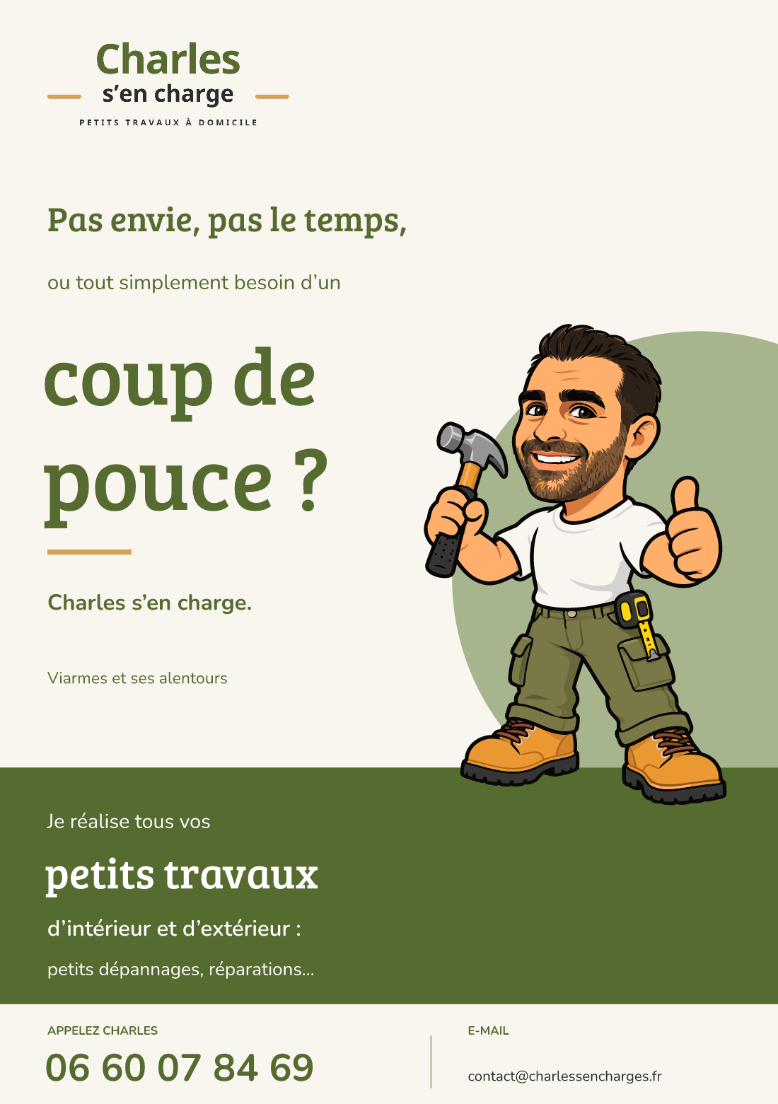 Même flyer Charles s’en charge avec Bree Serif pour les titres et Nunito pour le texte courant