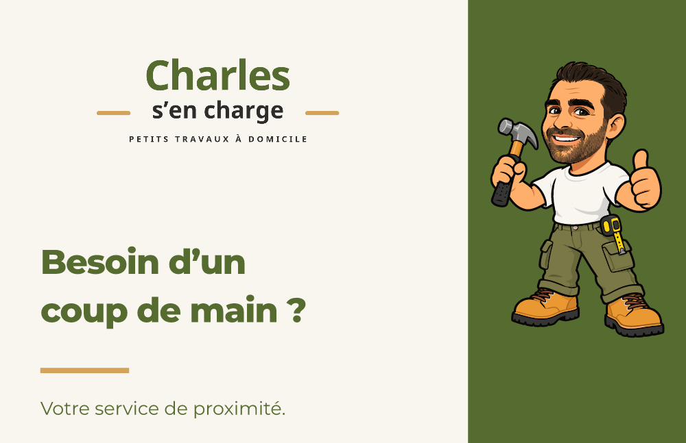 Proximité — Carte · Recto. Besoin d’un coup de main ? Charles s’en charge. 